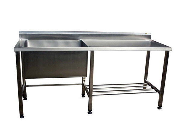 Tampo com cuba de inox para cozinha